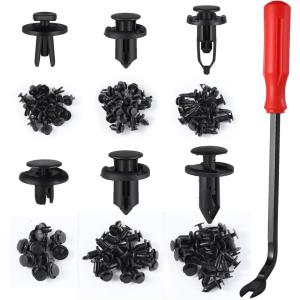 imageLivTee Auto Trim Removal Tool Kit Clip Fastener Remover Pry Tools Set100 Pcs Bumper Retainer Clips Car Plastic Rivets Fasteners Push Retainer Kit with 6 Pcs Storage Removal Tool Blue120PCS