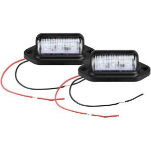 imageLivTee Waterproof 12V License Plate LED Light for RV Camper Truck SUV Trailer Van Step Courtesy Lights Dome Cargo Lights or Under Hood Lights Xenon White2PCSAmber Yellow