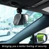 imageLivTee Black Framed Round Blind Spot Mirror HD Glass and Wide Angle Rearview Mirror with Adjustable Stick for Universal Car 2 pcsBabyA