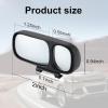 imageLivTee Black Framed Round Blind Spot Mirror HD Glass and Wide Angle Rearview Mirror with Adjustable Stick for Universal Car 2 pcsDoubleLeft