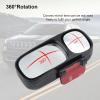 imageLivTee Black Framed Round Blind Spot Mirror HD Glass and Wide Angle Rearview Mirror with Adjustable Stick for Universal Car 2 pcsDoubleLeft