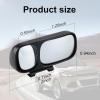 imageLivTee Black Framed Round Blind Spot Mirror HD Glass and Wide Angle Rearview Mirror with Adjustable Stick for Universal Car 2 pcsDoubleRight