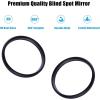 imageLivTee Black Framed Round Blind Spot Mirror HD Glass and Wide Angle Rearview Mirror with Adjustable Stick for Universal Car 2 pcsRound