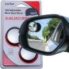 imageLivTee Black Framed Round Blind Spot Mirror HD Glass and Wide Angle Rearview Mirror with Adjustable Stick for Universal Car 2 pcsRound