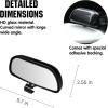imageLivTee Black Framed Round Blind Spot Mirror HD Glass and Wide Angle Rearview Mirror with Adjustable Stick for Universal Car 2 pcsScrew Model