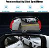 imageLivTee Black Framed Round Blind Spot Mirror HD Glass and Wide Angle Rearview Mirror with Adjustable Stick for Universal Car 2 pcsScrew Model