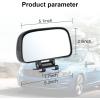 imageLivTee Black Framed Round Blind Spot Mirror HD Glass and Wide Angle Rearview Mirror with Adjustable Stick for Universal Car 2 pcsWide Angle