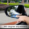 imageLivTee Blind Spot Car Mirror Long Framed HD Glass and ABS Housing Convex Wide Angle Side Rearview Mirrors with Adjustable Stick for Universal Car 2 pcs