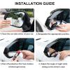 imageLivTee Blind Spot Car Mirror Long Framed HD Glass and ABS Housing Convex Wide Angle Side Rearview Mirrors with Adjustable Stick for Universal Car 2 pcs