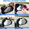 imageLivTee Blind Spot Car Mirror Rectangular HD Glass Frameless Convex Side Mirror Blindspot Reusable 360 Wide Angle Rear View Car Mirrors with Powerful Adjustable Suction Cup  Exterior MirrorsWith Covers