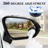 imageLivTee Blind Spot Car Mirror Rectangular HD Glass Frameless Convex Side Mirror Blindspot Reusable 360 Wide Angle Rear View Car Mirrors with Powerful Adjustable Suction Cup  Exterior MirrorsCupOval
