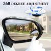 imageLivTee Blind Spot Mirror Oval HD Glass Frameless Convex Rear View Mirror with wide angle Adjustable Stick for Cars SUV and Trucks Pack of 2Oval