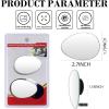 imageLivTee Blind Spot Mirror Oval HD Glass Frameless Convex Rear View Mirror with wide angle Adjustable Stick for Cars SUV and Trucks Pack of 2Oval