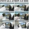 imageLivTee Blind Spot Mirror Oval HD Glass Frameless Convex Rear View Mirror with wide angle Adjustable Stick for Cars SUV and Trucks Pack of 2Rhombus