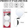 imageLivTee Blind Spot Mirror Oval HD Glass Frameless Convex Rear View Mirror with wide angle Adjustable Stick for Cars SUV and Trucks Pack of 2Round