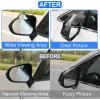 imageLivTee Blind Spot Mirror with Side Mirror Rain Guard Carbon Fiber 2in1 Side Mirror Covers Kit with Wide Angle Adjustable Stick for Cars SUV and Trucks Pack of 2With Covers