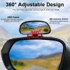 imageLivTee Blind Spot Mirror with Side Mirror Rain Guard Carbon Fiber 2in1 Side Mirror Covers Kit with Wide Angle Adjustable Stick for Cars SUV and Trucks Pack of 2Plus Add