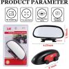 imageLivTee Blind Spot Mirror with Side Mirror Rain Guard Carbon Fiber 2in1 Side Mirror Covers Kit with Wide Angle Adjustable Stick for Cars SUV and Trucks Pack of 2Plus Add