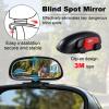 imageLivTee Blind Spot Mirror with Side Mirror Rain Guard Carbon Fiber 2in1 Side Mirror Covers Kit with Wide Angle Adjustable Stick for Cars SUV and Trucks Pack of 2Plus Add