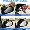 imageLivTee Blind Spot Mirror with Side Mirror Rain Guard Carbon Fiber 2in1 Side Mirror Covers Kit with Wide Angle Adjustable Stick for Cars SUV and Trucks Pack of 2With Covers