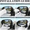 imageLivTee Blind Spot Mirror with Side Mirror Rain Guard Carbon Fiber 2in1 Side Mirror Covers Kit with Wide Angle Adjustable Stick for Cars SUV and Trucks Pack of 2Framed