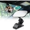 imageLivTee Black Framed Round Blind Spot Mirror HD Glass and Wide Angle Rearview Mirror with Adjustable Stick for Universal Car 2 pcsBabyA