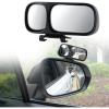 imageLivTee Black Framed Round Blind Spot Mirror HD Glass and Wide Angle Rearview Mirror with Adjustable Stick for Universal Car 2 pcsDoubleRight