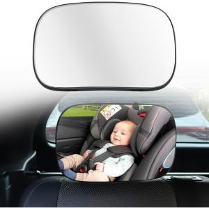 imageLivTee Baby Car Mirror Car Seat Mirror for Baby Rear Facing with Adjustable Wide Angle Clear View for Facing Infant 100 Shatterproof Crash Tested and Certified  Car Interior Accessories