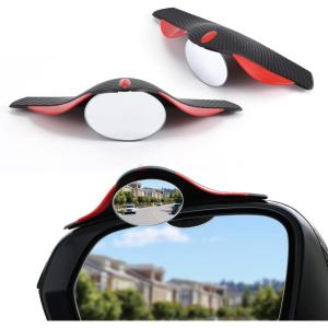 imageLivTee Blind Spot Car Mirror Rectangular HD Glass Frameless Convex Side Mirror Blindspot Reusable 360 Wide Angle Rear View Car Mirrors with Powerful Adjustable Suction Cup  Exterior MirrorsWith Covers