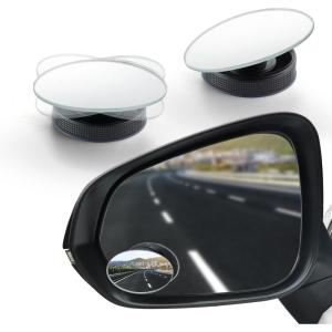 imageLivTee Blind Spot Car Mirror Rectangular HD Glass Frameless Convex Side Mirror Blindspot Reusable 360 Wide Angle Rear View Car Mirrors with Powerful Adjustable Suction Cup  Exterior MirrorsCupOval