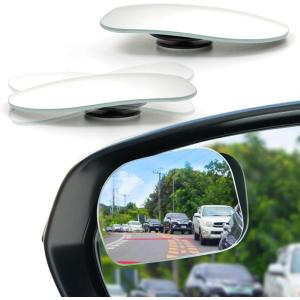 imageLivTee Blind Spot Car Mirror Rectangular HD Glass Frameless Convex Side Mirror Blindspot Reusable 360 Wide Angle Rear View Car Mirrors with Powerful Adjustable Suction Cup  Exterior MirrorsXLarge