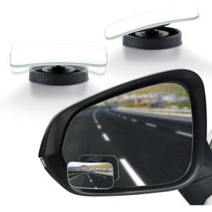 imageLivTee Blind Spot Car Mirror Rectangular HD Glass Frameless Convex Side Mirror Blindspot Reusable 360 Wide Angle Rear View Car Mirrors with Powerful Adjustable Suction Cup  Exterior MirrorsCupRectangular