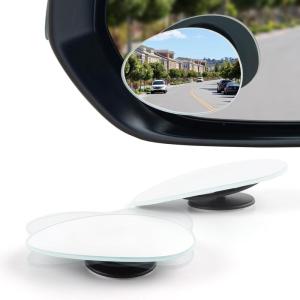 imageLivTee Blind Spot Mirror Oval HD Glass Frameless Convex Rear View Mirror with wide angle Adjustable Stick for Cars SUV and Trucks Pack of 2Oval