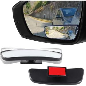 imageLivTee Blind Spot Mirror with Side Mirror Rain Guard Carbon Fiber 2in1 Side Mirror Covers Kit with Wide Angle Adjustable Stick for Cars SUV and Trucks Pack of 2Framed