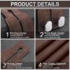 imageLivTee Headrest Purse Hook for Car Seat Hook Hangers Storage Organizer for Bags and Coats Holder Upgrade Leather Double Hook and Mobile Phone Holder for Universal Vehicle Car Accessories BrownBrown