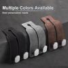 imageLivTee Headrest Purse Hook for Car Seat Hook Hangers Storage Organizer for Bags and Coats Holder Upgrade Leather Double Hook and Mobile Phone Holder for Universal Vehicle Car Accessories BrownBrown