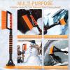 imageLivTee Ice Scraper and Snow Brush for Car Windshield 2475quot Removable Snow Removal Tool Automotive Exterior Accessories and Winter Essentials for Cars Trucks and SUVsOrange2475