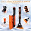 imageLivTee Ice Scraper and Snow Brush for Car Windshield 2475quot Removable Snow Removal Tool Automotive Exterior Accessories and Winter Essentials for Cars Trucks and SUVsOrange2475