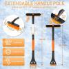 imageLivTee Ice Scraper and Snow Brush for Car Windshield 32quot Extendable Snow Removal Tool with 360 Rotating Brush Automotive Exterior Accessories and Winter Essentials for Cars Trucks and SUVsBlueOrange