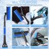 imageLivTee Ice Scraper and Snow Brush for Car Windshield 32quot Extendable Snow Removal Tool with 360 Rotating Brush Automotive Exterior Accessories and Winter Essentials for Cars Trucks and SUVsBlueBlue