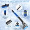 imageLivTee Ice Scraper and Snow Brush for Car Windshield 32quot Extendable Snow Removal Tool with 360 Rotating Brush Automotive Exterior Accessories and Winter Essentials for Cars Trucks and SUVsBlueBlue