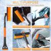 imageLivTee Ice Scraper and Snow Brush for Car Windshield 32quot Extendable Snow Removal Tool with 360 Rotating Brush Automotive Exterior Accessories and Winter Essentials for Cars Trucks and SUVsBlueOrange