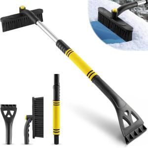 imageLivTee Ice Scraper and Snow Brush for Car Windshield 2475quot Removable Snow Removal Tool Automotive Exterior Accessories and Winter Essentials for Cars Trucks and SUVsOrange32