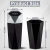 imageLivTee Car Trash Can with Lid Diamond Design Small Automatic Portable Trash Can with 2PCS Car Purse Hook for Purses and Bags Car Interior Accessories for Women Men BlackSilver