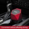 imageLivTee Car Trash Can with Lid Diamond Design Small Automatic Portable Trash Can with 2PCS Car Purse Hook for Purses and Bags Car Interior Accessories for Women Men BlackRed