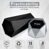 imageLivTee Car Trash Can with Lid Diamond Design Small Automatic Portable Trash Can with 2PCS Car Purse Hook for Purses and Bags Car Interior Accessories for Women Men BlackSilver