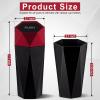 imageLivTee Car Trash Can with Lid Diamond Design Small Automatic Portable Trash Can with 2PCS Car Purse Hook for Purses and Bags Car Interior Accessories for Women Men BlackRed