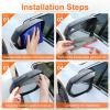 imageLivTee Side Mirror Rain Guard 2PCS Mirror Covers for Car Visor Mirror Body Kit Car Accessories Universal for Cars Truck and SUV  Smoke Black