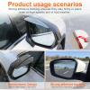 imageLivTee Side Mirror Rain Guard 2PCS Mirror Covers for Car Visor Mirror Body Kit Car Accessories Universal for Cars Truck and SUV  Smoke Black