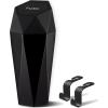 imageLivTee Car Trash Can with Lid Diamond Design Small Automatic Portable Trash Can with 2PCS Car Purse Hook for Purses and Bags Car Interior Accessories for Women Men BlackBlack